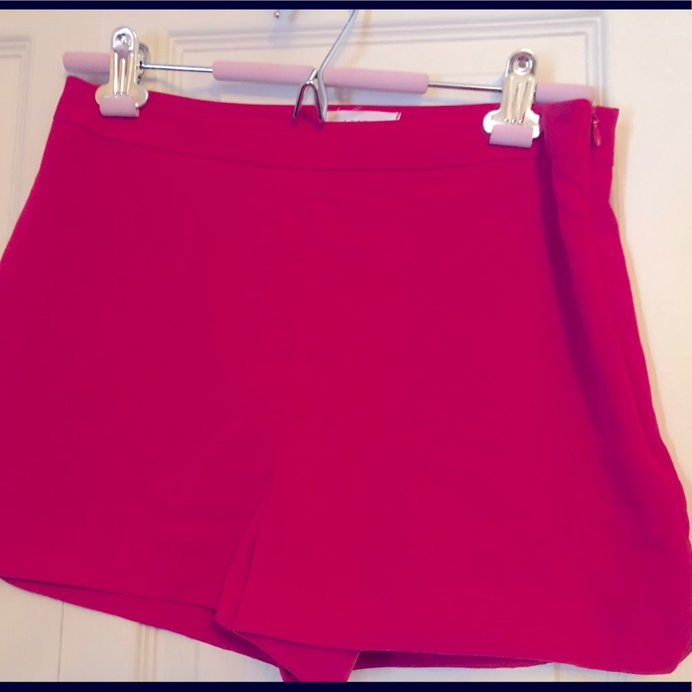 Cute pink high waisted shorts. Side zipper.
